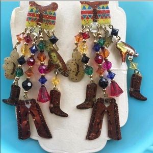 Boho vintage cowgirl funky earring bohemian